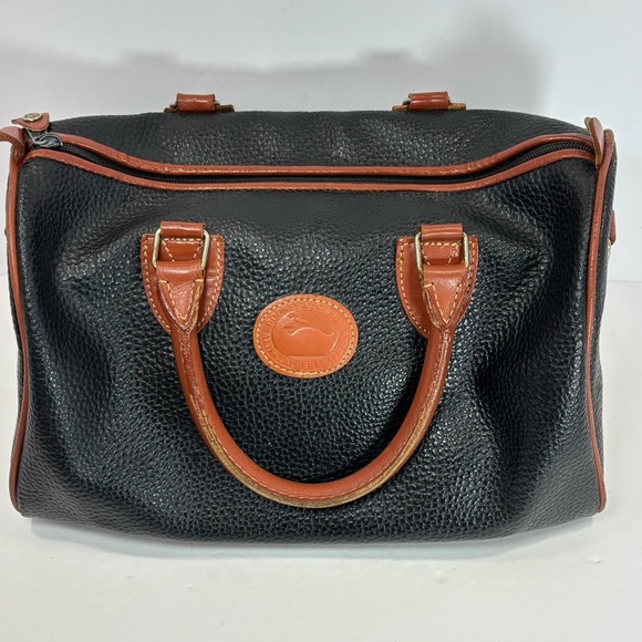 Vtg Dooney & Bourke Lot Of 2 Black/Brown All Weather Satchel Crossbody Leather - Picture 10 of 16